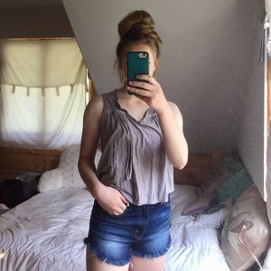 Womens Small Grey Sleeveless Top